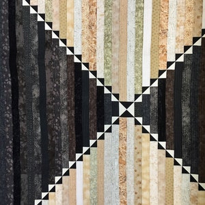 PATTERN - The X Quilt, make a modern contemporary quilt using the AccuQuilt 2-1/2&quot; Strip cutter
