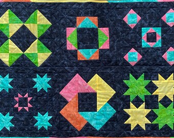 PATTERN - Six Block Qube Medley. Use your AccuQuilt GO! Qubes (including the newest 4" size) to make this quilt!