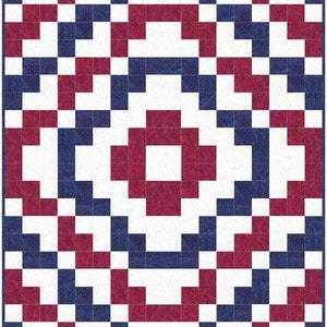 PATTERN - QOV® Cross In The Round Quilt pattern. Finished size: 58 X 76. Designed with permission from The Quilts Of Valor Foundation®.