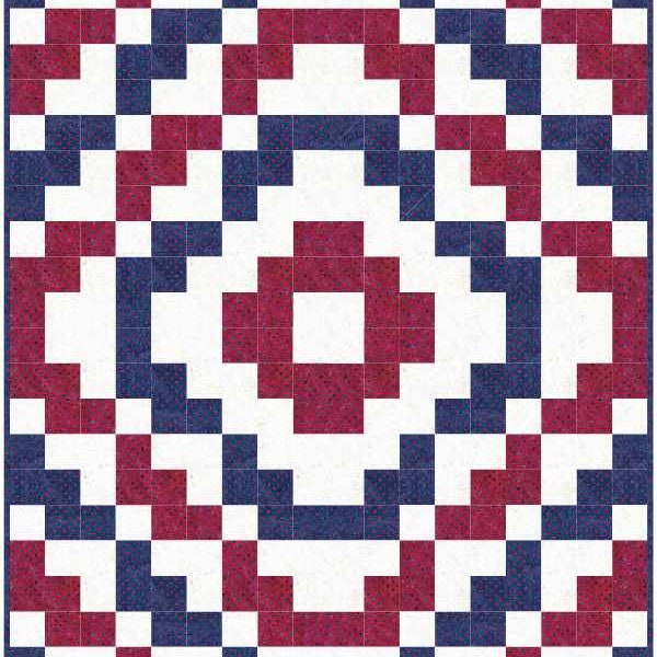 PATTERN - QOV® Cross In The Round Quilt pattern. Finished size: 58 X 76. Designed with permission from The Quilts Of Valor Foundation®.