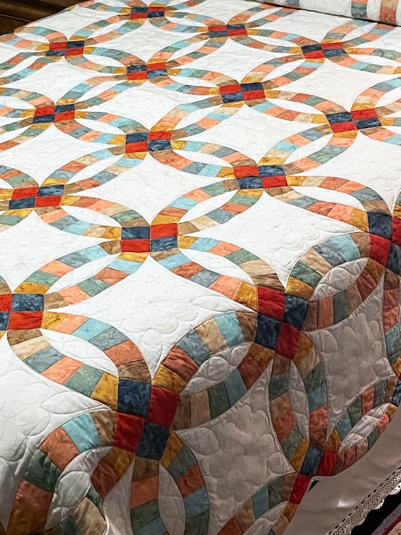 PATTERN Double Wedding Ring Quilt Pattern. Complete Instructions