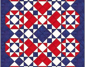 PATTERN - QOV® Ohio Star of My Heart Quilt pattern.          Finished size is 55" X 72". Featuring the 2024 QOV Block: Ohio Star!