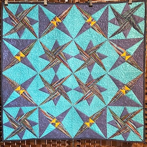 PATTERN - Star Crossed Canoes Quilt. PDF includes detailed instructions using AccuQuilt cutting dies + YouTube video link instructions!