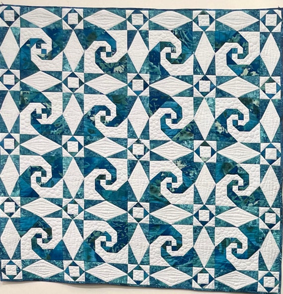 PATTERN - SnailsStorm quilt pattern. Complete instructions to make this design using AccuQuilt cutting dies.