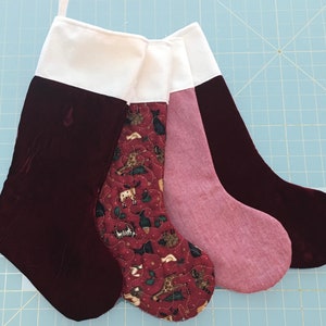 PATTERN for making a Simple Santa's Stocking with a lining using the AccuQuilt Stocking Die