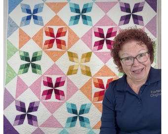 PATTERN: New and updated Arkansas Meadow 2026 pattern. Now with templates for rotary cutting and AccuQuilt die requirements.