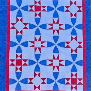 PATTERN QOV® Stars & Snowballs Quilt pattern. Finished size: 60 X 72. Designed with permission from The Quilts Of Valor Foundation®. image 3