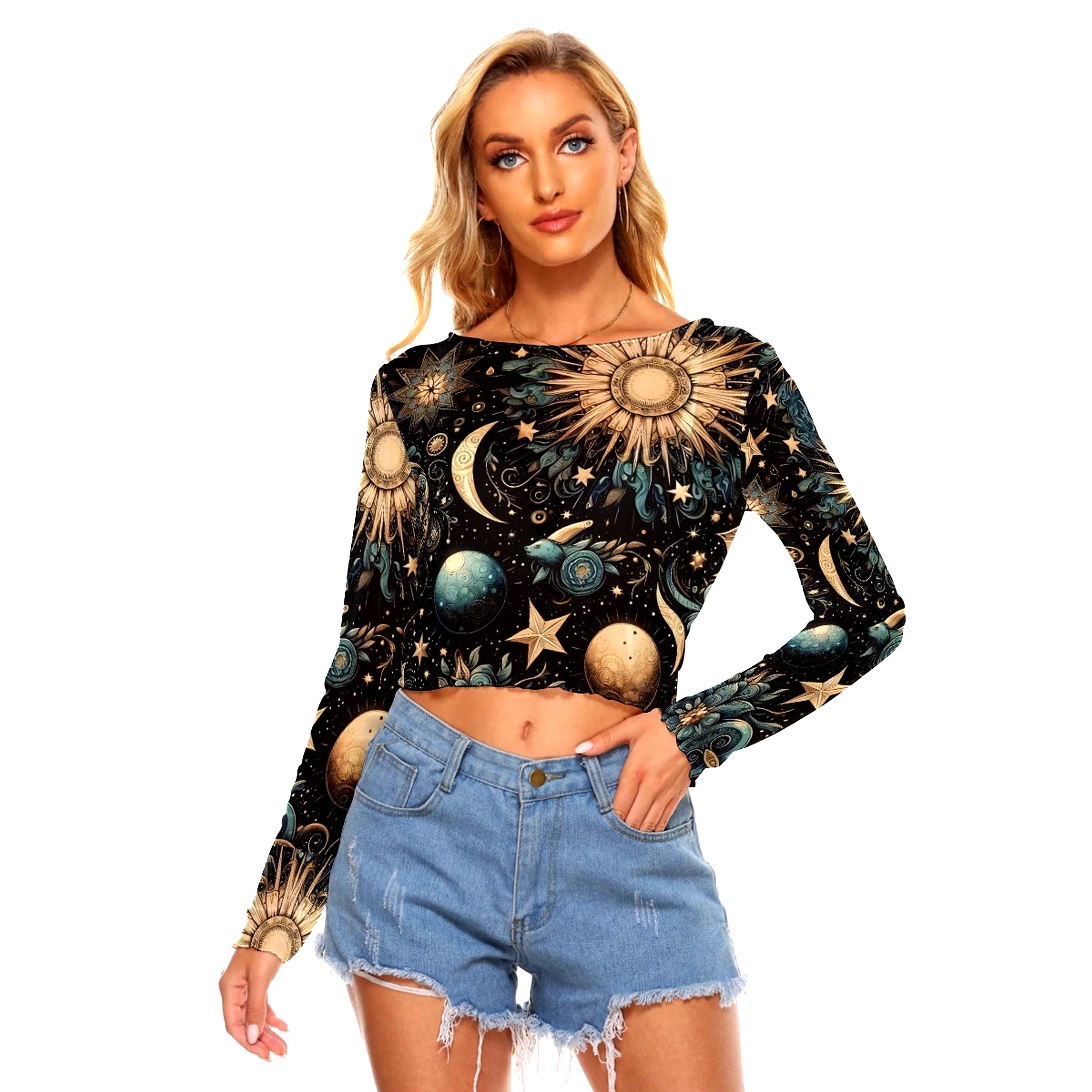sheer moon and stars top
