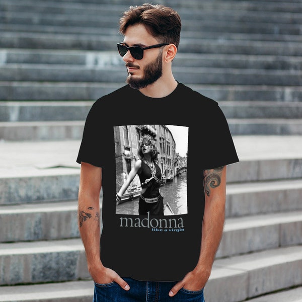 Madonna Like a Virgin Video 100% UNISEX Cotton T-shirt/Madonna T-Shirts/FAST Ship USA