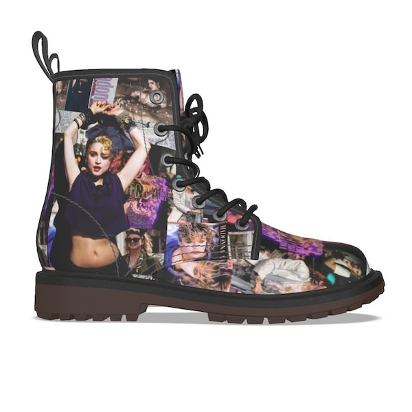 80s Madonna Collage Style Boots for Women or Men