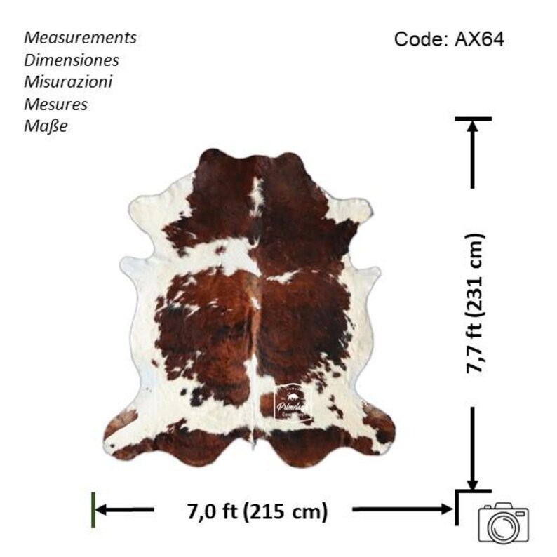 Tricolor, High Quality Cowhide Rug, Hair on Hide, Koeienhuid, Kuhfell