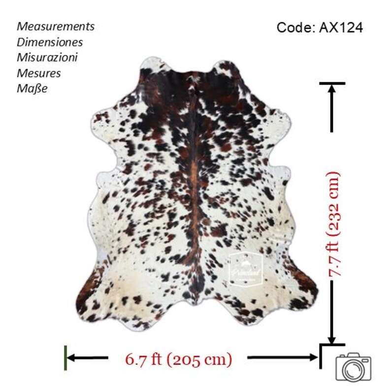 Tricolor, High Quality Cowhide Rug, Hair on Hide, Koeienhuid, Kuhfell