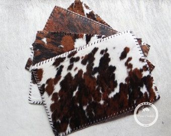 Tricolor Cowhide Placemat (Set of 2, 4, 6 units) 14"x 17"