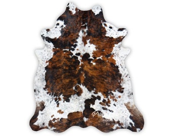 Tricolor High Quality Cowhide Rug, Hair on Hide, Koeienhuid, Kuhfell Teppich, Peau de vache  Sizes: (M) (L) (XL) (Jumbo)