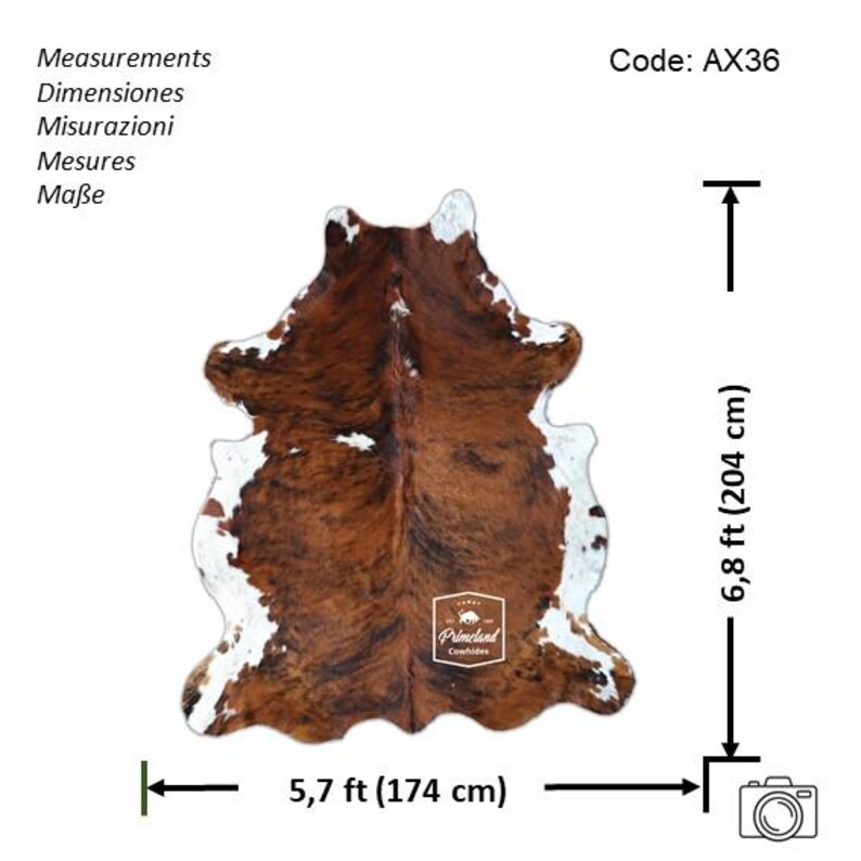 Tricolor, High Quality Cowhide Rug, Hair on Hide, Koeienhuid, Kuhfell