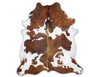 Tappeto tricolore in pelle di vacchetta di alta qualità, pelo su pelle, Koeienhuid, Kuhfell Teppich, Peau de vache (M)(L)(XL)(XXL)