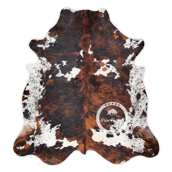 Tricolor High Quality Cowhide Rug, Hair on Hide, Koeienhuid, Kuhfell Teppich, Peau de vache  Sizes: (M) (L) (XL) (Jumbo)