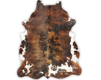 Cowhide Rug - Brindle Tricolor, High Quality, Hair on Hide, Koeienhuid, Kuhfell Teppich, (M), (L), (XL), (XXL)