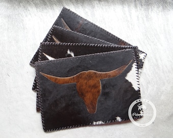 Tricolor Cowhide Placemat (Set of 2, 4, 6 units) 14"x 17"