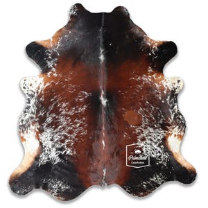 ソルト＆ペッパー、高品質牛革ラグ、毛付き革、Koeienhuid、Kuhfell Teppich、7.8フィート×7.2フィート、コード：CR03