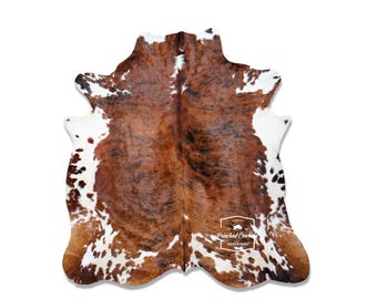 Brindle Tricolor High Quality Cowhide Rug, Hair on Hide, Koeienhuid, Kuhfell Teppich, Peau de vache  (M)(L)(XL)(XXL)