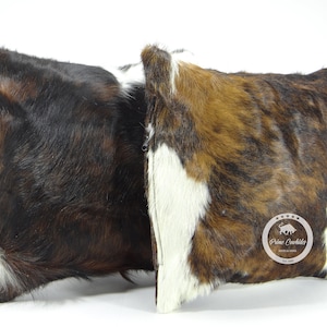 Pair Double Sided Tricolor Cowhide Pillow Cover (Set of 2 units) 15&quot;x 15&quot; or 20&quot; x 20&quot;