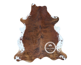 Light Brindle , High Quality Cowhide Rug, Hair on Hide, Koeienhuid, Kuhfell Teppich, 7 f Ft x 6.2 Ft, Code: AW66
