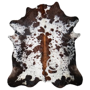 Tricolor High Quality Cowhide Rug, Hair on Hide, Koeienhuid, Kuhfell Teppich, Peau de vache  Sizes: (M) (L) (XL) (Jumbo)