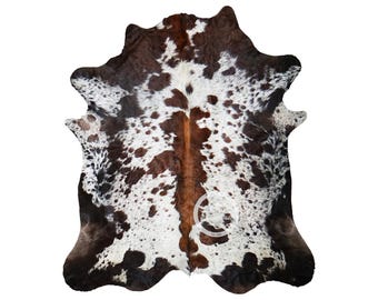 Tricolor High Quality Cowhide Rug, Hair on Hide, Koeienhuid, Kuhfell Teppich, Peau de vache  Sizes: (M) (L) (XL) (Jumbo)