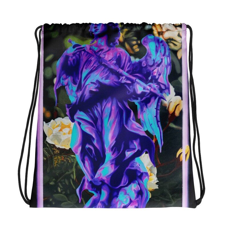 Drawstring bag Statue Vaporwave Neon Painting