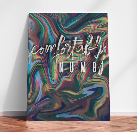Comfortably Numb Poster Printable Pink Floyd Etsy
