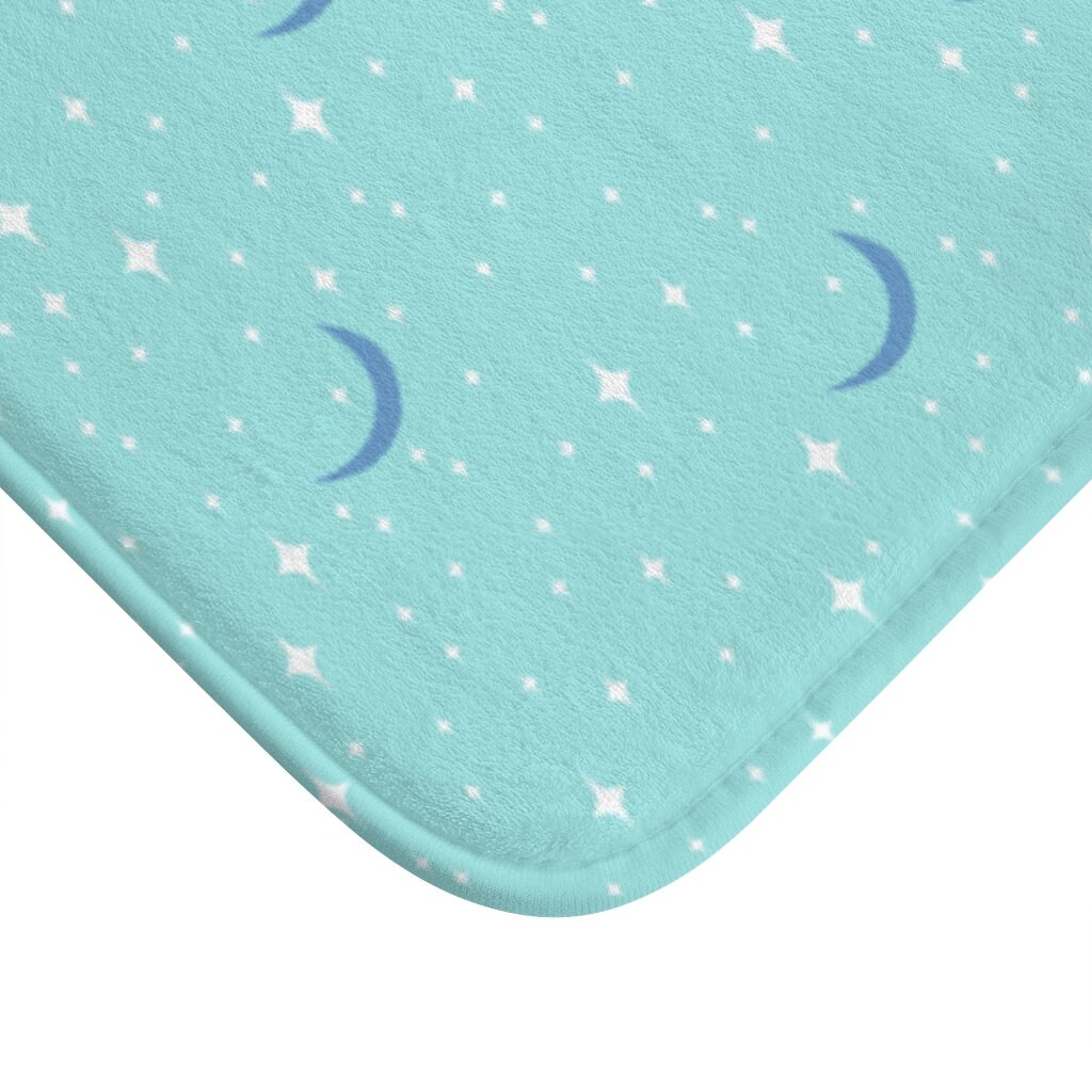 Stars and Moons Bath Mat Bohemian Bath Mat Boho Bath Mat Etsy
