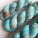 GLAMB Sporty "Frozen" M/N 80/20 Sport weight 328 yards SW Merino Nylon Indie Hand Dyed Speckled Turquoise Blue knitting soft sock Yarn