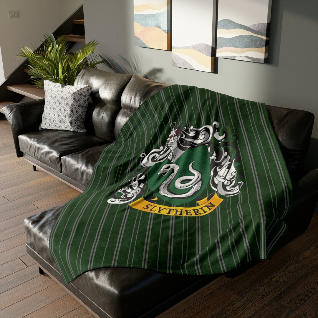 Harry Potter Slytherin Soft Polyester Blanket, Slytherin Blanket, Harry