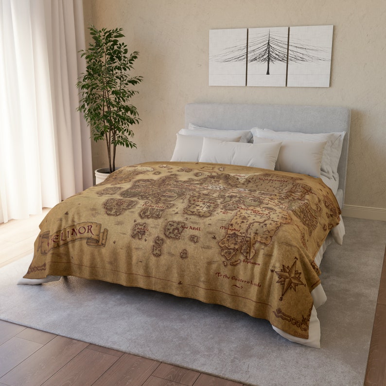 OSRS Map of Gielinor Soft Polyester Blanket, Runescape Map, Runescape