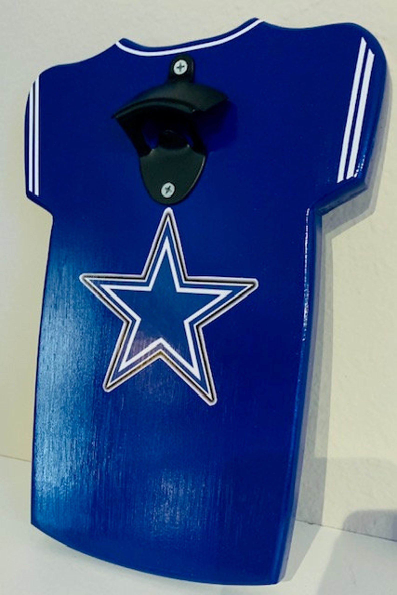 Dallas Cowboys Wall Mount Bottle Opener Custom Woodwork Etsy