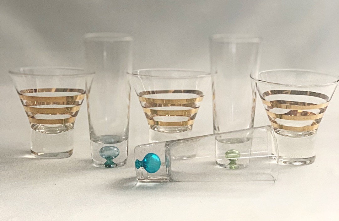 Vintage Set of Six Double Shot Glasses Etsy