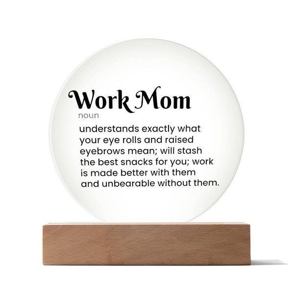 Work Mom Acrylic Plaque, Gift For Work Mom, Christmas Gift for Work Mom