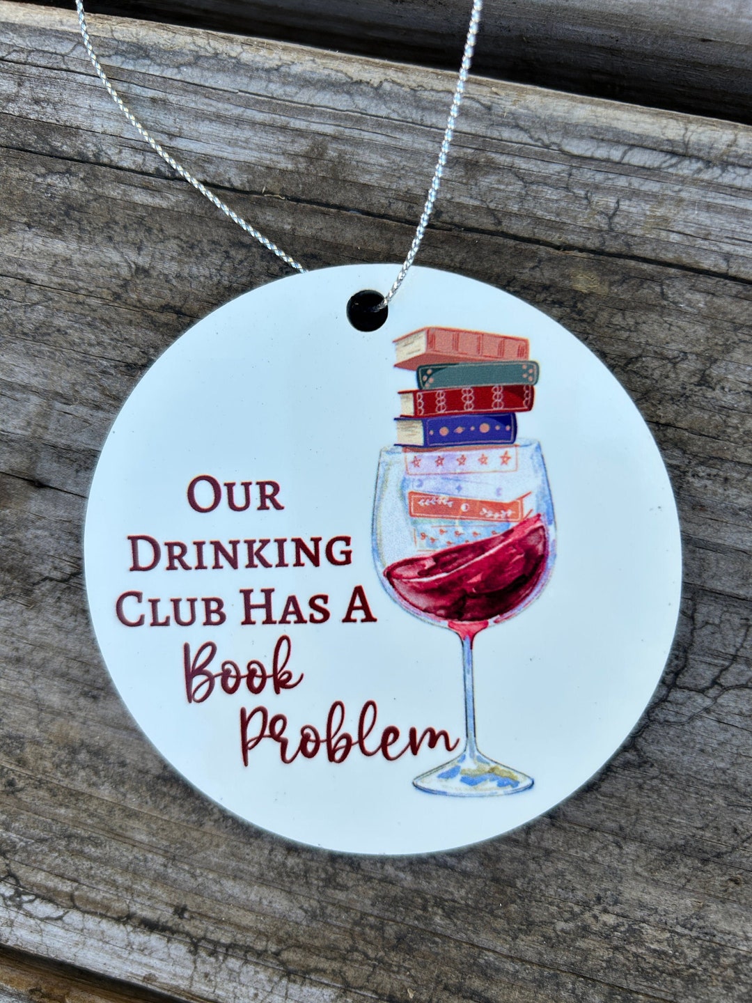 Book Club Ornament, Wine & Book Club, Book Club Christmas Gift, Gift ...
