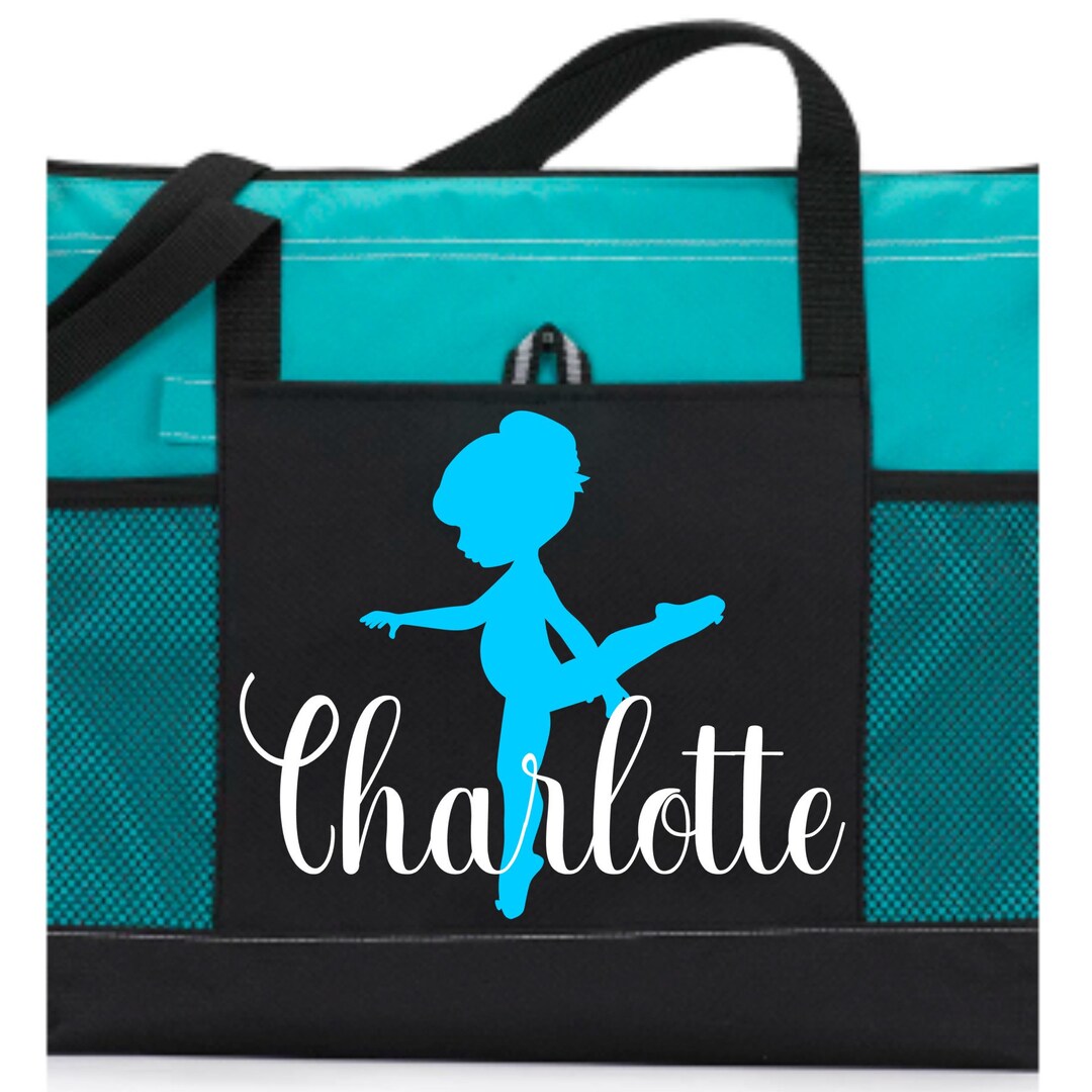 Girl Dance Tote Bag Little Girl Dance Tote Bog Personalized Dance Bag
