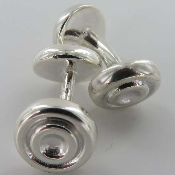 Silver Cufflinks - (Sterling Silver 925) fixed bar links