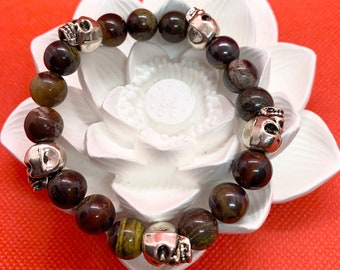 Men’s Tiger’s Iron Skull Bracelet