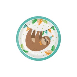 Sloth Party Cake Plates - Small (GST Automatically Included for Buyers Located in Canada)