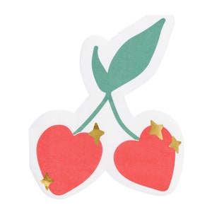 Die Cut Cherry Napkins (GST Automatically Included for Buyers Located in Canada)