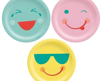 Pastel Emoji Plates - Small (GST Automatically Included for Buyers Located in Canada)