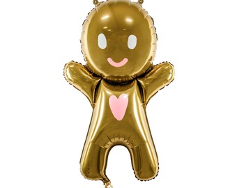 Gingerbread Man Foil Balloon (GST Automatically Included for Buyers Located in Canada)