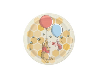 Officially Licensed Pooh and Piglet Hunny Bee Plates - Small (GST Automatically Included for Buyers Located in Canada)