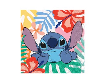 Officially Licensed Stitch Tropical Napkins - Large (GST Automatically Included for Buyers Located in Canada)