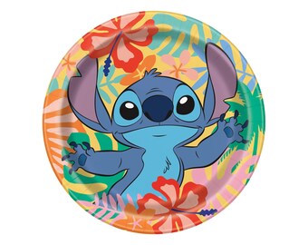 Officially Licensed Stitch Tropical Plates - Large (GST Automatically Included for Buyers Located in Canada)