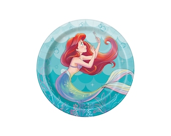 Officially Licensed Little Mermaid Ariel Plates - Small (GST Automatically Included for Buyers Located in Canada)